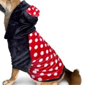 Disney Dog Pet Hoodie Fleece Minnie Mouse Girls Costume Halloween Dress UP Lg